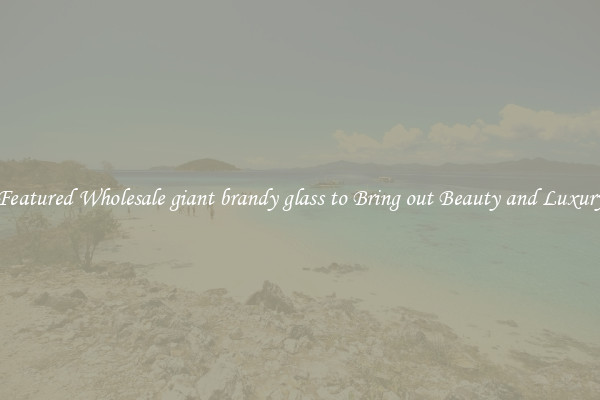 Featured Wholesale giant brandy glass to Bring out Beauty and Luxury