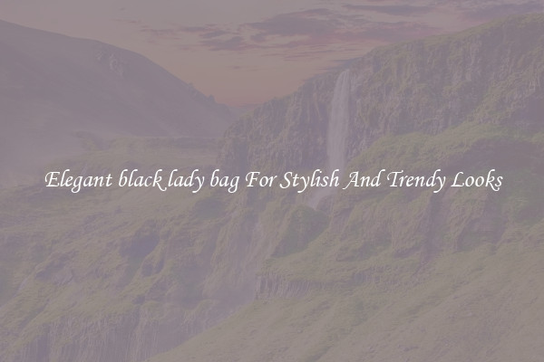 Elegant black lady bag For Stylish And Trendy Looks