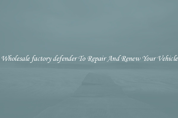 Wholesale factory defender To Repair And Renew Your Vehicle