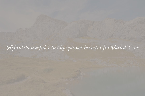 Hybrid Powerful 12v 6kw power inverter for Varied Uses
