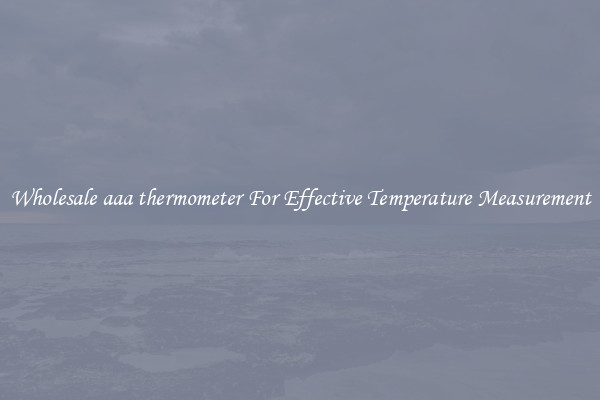 Wholesale aaa thermometer For Effective Temperature Measurement