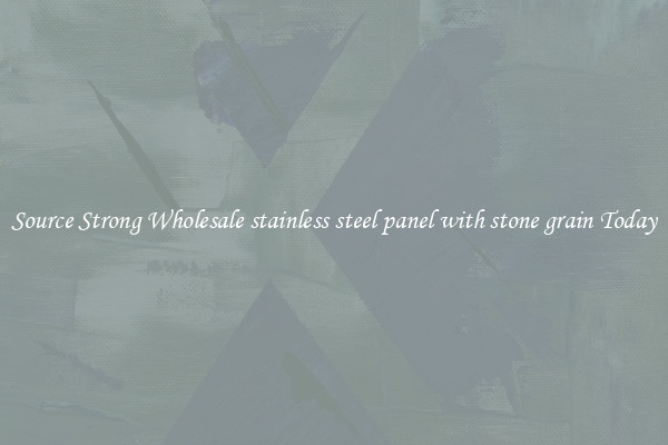 Source Strong Wholesale stainless steel panel with stone grain Today
