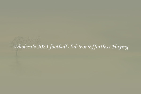 Wholesale 2023 football club For Effortless Playing