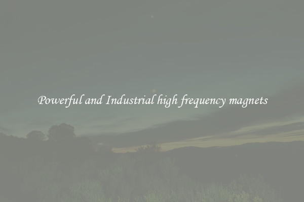 Powerful and Industrial high frequency magnets