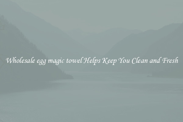 Wholesale egg magic towel Helps Keep You Clean and Fresh