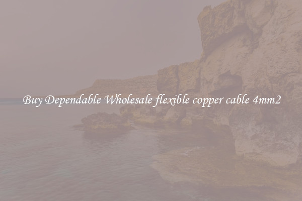 Buy Dependable Wholesale flexible copper cable 4mm2