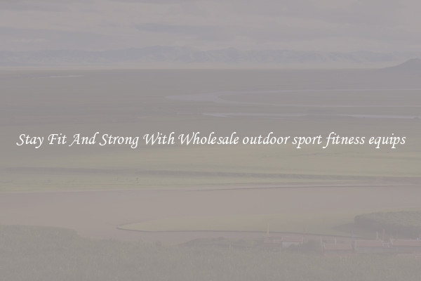 Stay Fit And Strong With Wholesale outdoor sport fitness equips