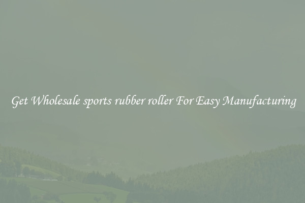 Get Wholesale sports rubber roller For Easy Manufacturing