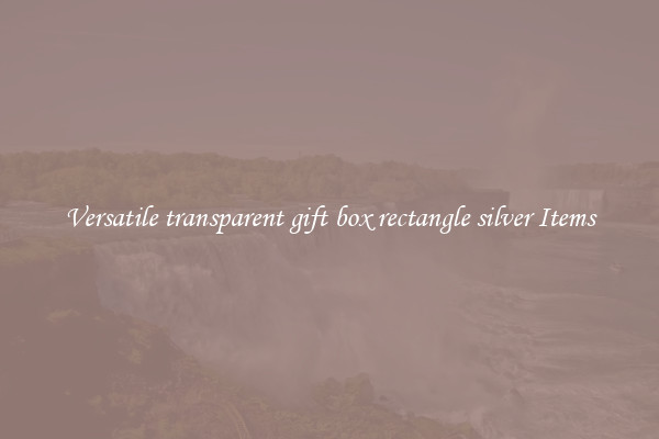 Versatile transparent gift box rectangle silver Items