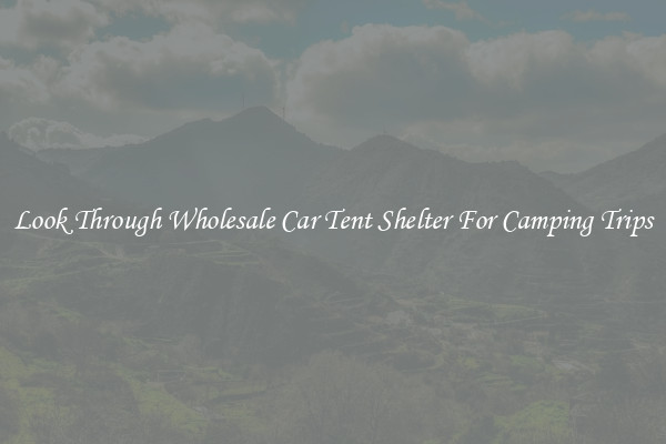 Look Through Wholesale Car Tent Shelter For Camping Trips