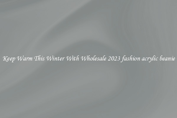 Keep Warm This Winter With Wholesale 2023 fashion acrylic beanie